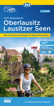 ADFC-Regionalkarte Oberlausitz - Lausitzer Seen, 1:75.000, mit Tagestourenvorschlägen, reiß- und wetterfest, GPS-Tracks