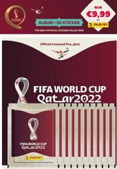Offiziell lizenzierte Stickerkollektion FIFA World Cup Qatar 2022 - Panini: Starter-Set Standard-Album mit 10 Tüten