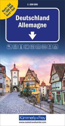 Deutschland Nord + Süd Strassenkarte