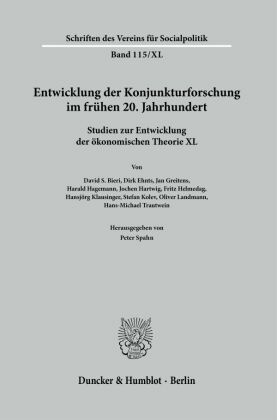 Entwicklung der Konjunkturforschung im frühen 20. Jahrhundert.