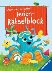 Ravensburger Mein kunterbunter Ferien-Rätselblock - Rätselspaß im Urlaub, auf Reisen oder Zuhause - Ferien Unterhaltung