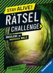 Ravensburger Stay alive! Rätsel-Challenge - Überlebe im magischen Wald - Rätselbuch für Gaming-Fans ab 8 Jahren