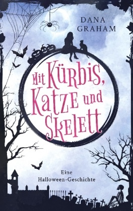 Mit Kürbis, Katze und Skelett