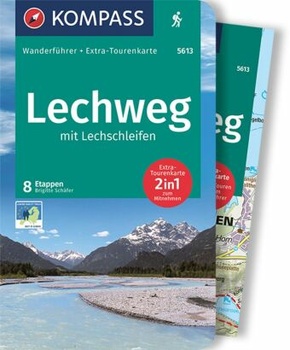 KOMPASS Wanderführer Lechweg mit Lechschleifen, 16 Touren und Etappen