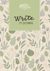 Write It Down - Nachhaltiges Notizbuch in A5 mit Hardcover und Pflanzen-Motiv