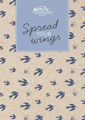 Spread Your Wings - Nachhaltiges Notizbuch in A5 mit Hardcover und Vogel-Motiv