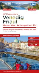 ADFC-Radtourenkarte IT-VF Venedig, Friaul - Kärnten West, Salzburger Land Süd, 150.000, reiß- und wetterfest, E-Bike gee