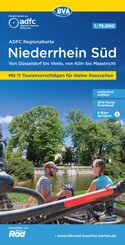 ADFC-Regionalkarte Niederrhein Süd 1:75.000, mit Tagestourenvorschlägen, reiß- und wetterfest, E-Bike-geeignet, mit Knot