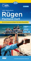ADFC-Regionalkarte Rügen Fischland-Darß, 1:75.000, mit Tagestourenvorschlägen, reiß- und wetterfest, E-Bike-geeignet, GP