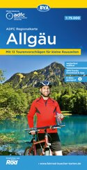 ADFC-Regionalkarte Allgäu 1:75.000, mit Tagestourenvorschlägen, reiß- und wetterfest, E-Bike-geeignet, GPS-Tracks-Downlo