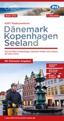 ADFC-Radtourenkarte DK3 Dänemark/Kopenhagen/Seeland 1:150.000, reiß- und wetterfest, E-Bike geeignet, mit GPS-Tracks Dow