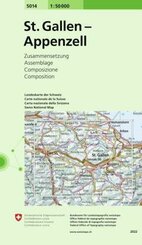 Landeskarte der Schweiz St. Gallen / Appenzell