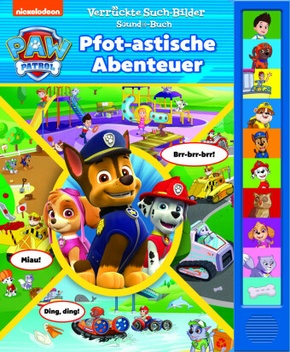 PAW Patrol - Pfot-astische Abenteuer - Pappbilderbuch mit 7 Wimmelbildern und 10 Sounds