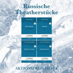 Russische Theaterstücke (Bücher + Audio-Online) - Lesemethode von Ilya Frank, m. 4 Audio, m. 4 Audio, 4 Teile