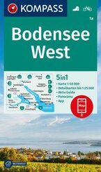 KOMPASS Wanderkarte 1a Bodensee West 1:50.000