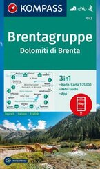KOMPASS Wanderkarte 073 Brentagruppe / Dolomiti di Brenta 1:25.000