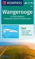 KOMPASS Wanderkarte 733 Wangerooge im Nationalpark Niedersächsisches Wattenmeer 1:15.000