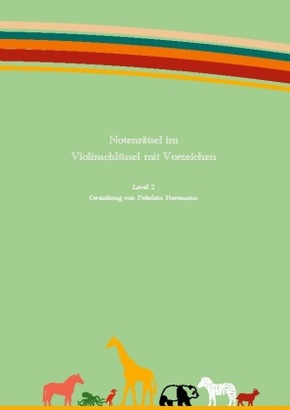 Notenrätsel im Violinschlüssel mit Vorzeichen