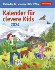 Kalender für clevere Kids Tagesabreißkalender 2024. Täglich neues Wissen für Kinder ab 8. Abreißkalender für jeden Tag,