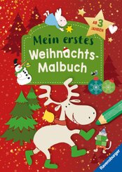 Ravensburger Weihnachtsmalbuch - 48 Ausmalbilder für Kinder ab 3 Jahren - mit gestalteter Widmung