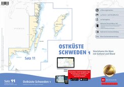 Sportbootkarten Satz 11: Ostküste Schweden 1 (Ausgabe 2023/2024)