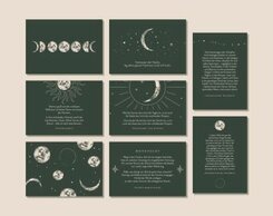 Schönes Postkarten Set "Sei wie der Mond"