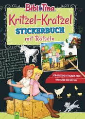 Bibi & Tina: Kritzel-Kratzel Stickerbuch mit Rätseln