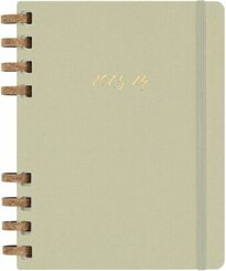 Moleskine 12 Monats Studienplaner mit Spiralbindung 2023/2024, XL 19X25, Crush Kiwi