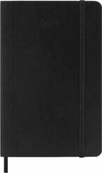 Moleskine 12 Monate Wochen Notizkalender Deutsch 2024, Pocket/A6, Schwarz