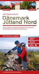 ADFC-Radtourenkarte DK1 Dänemark/Jütland Nord 1:150.000, reiß- und wetterfest, E-Bike geeignet, GPS-Tracks Download, mit