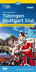 ADFC-Regionalkarte Tübingen - Stuttgart Süd, 1:75.000, reiß- und wetterfest,mit kostenlosem GPS-Download der Touren via