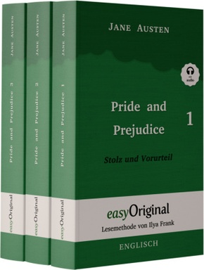 Pride and Prejudice / Stolz und Vorurteil - Teile 1-3 Softcover (Buch + 3 MP3 Audio-CD) - Lesemethode von Ilya Frank - Z
