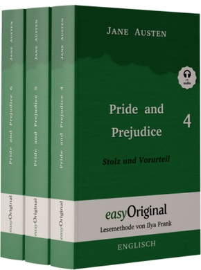 Pride and Prejudice / Stolz und Vorurteil - Teile 4-6 Softcover (Buch + 3 MP3 Audio-CD) - Lesemethode von Ilya Frank - Z