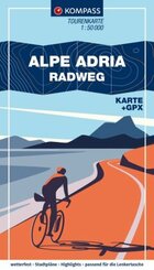 KOMPASS Fahrrad-Tourenkarte Alpe Adria Radweg 1:50.000