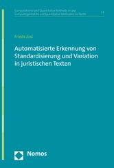 Automatisierte Erkennung von Standardisierung und Variation in juristischen Texten