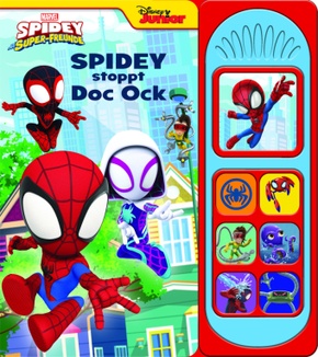 Marvel Spidey und seine Super-Freunde - Spidey stoppt Doc Ock - Soundbuch - Pappbilderbuch mit 7 netz-takulären Geräusch