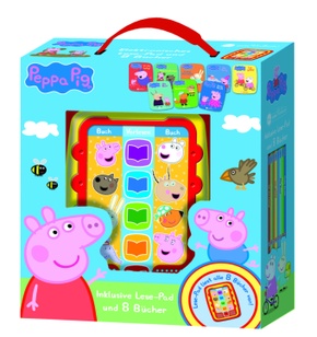 Peppa Pig, Mein Vorleser Junio - Elektronisches Lese-Pad mit 8 Hardcover-Büchern