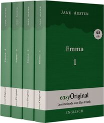 Emma - Teile 1-4 (Buch + 4 MP3 Audio-CD) - Lesemethode von Ilya Frank - Zweisprachige Ausgabe Englisch-Deutsch, m. 4 Aud