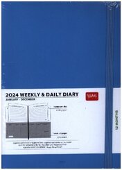 Wochen- Und Tageskalend. Large - 2024 - Large Weekly And Daily - Blue