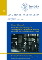 Die Institutionalisierung der Mathematik als Wissenschaft im Japan der Meiji- und Taish -Zeit (1868-1926)