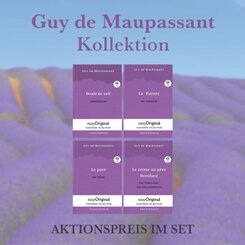Guy de Maupassant Kollektion (Bücher + 4 Audio-CDs) - Lesemethode von Ilya Frank, m. 4 Audio-CD, m. 4 Audio, m. 4 Audio,