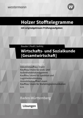 Holzer Stofftelegramme Baden-Württemberg - Wirtschafts- und Sozialkunde (Gesamtwirtschaft)