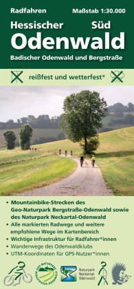 Radfahren, Hessischer Odenwald Süd / Badischer Odenwald und Bergstraße, m. 1 Buch