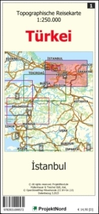 Istanbul - Topographische Reisekarte 1:250.000 Türkei (Blatt 1)