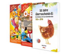 Das O-Ei-A 2er Bundle 2024/25 - Die Jubiläumsausgabe! - O-Ei-A Figuren und O-Ei-A Spielzeug sowie das Buch "50 Jahre Übe