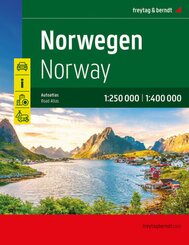 Norwegen, Autoatlas 1:250.000 - 1:400.000, freytag & berndt