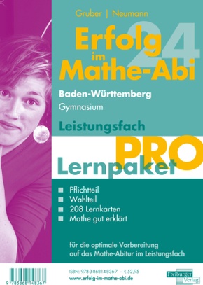 Erfolg im Mathe-Abi 2024 Lernpaket Leistungsfach 'Pro' Baden-Württemberg Gymnasium, 4 Teile