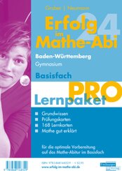 Erfolg im Mathe-Abi 2024 Lernpaket Basisfach 'Pro' Baden-Württemberg Gymnasium, 4 Teile
