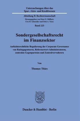 Sondergesellschaftsrecht im Finanzsektor.