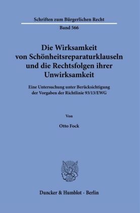 Die Wirksamkeit von Schönheitsreparaturklauseln und die Rechtsfolgen ihrer Unwirksamkeit.